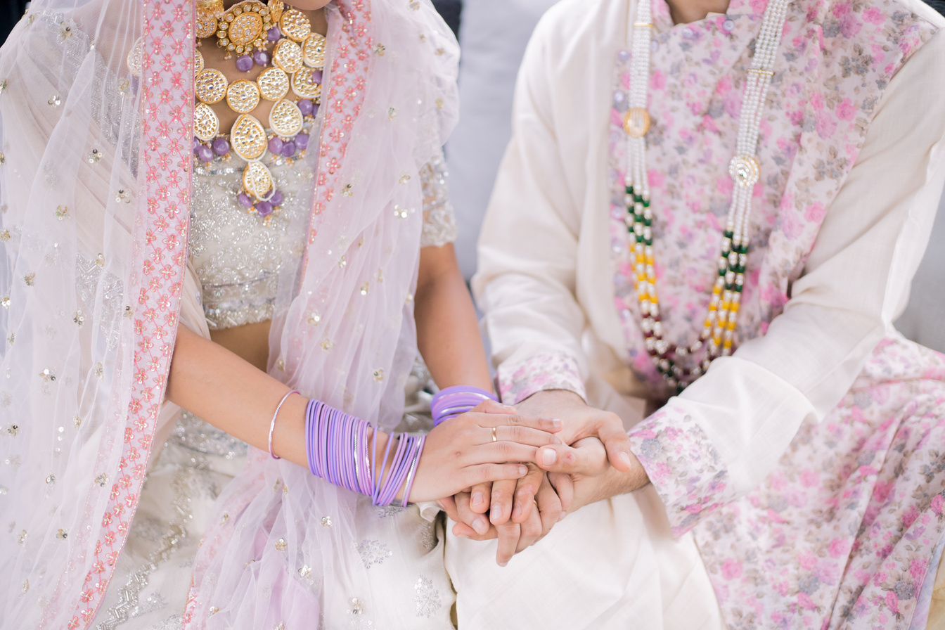 Couple in Modern Indian Wedding